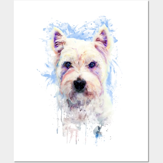 Westie Head Wall Art by Marian Voicu